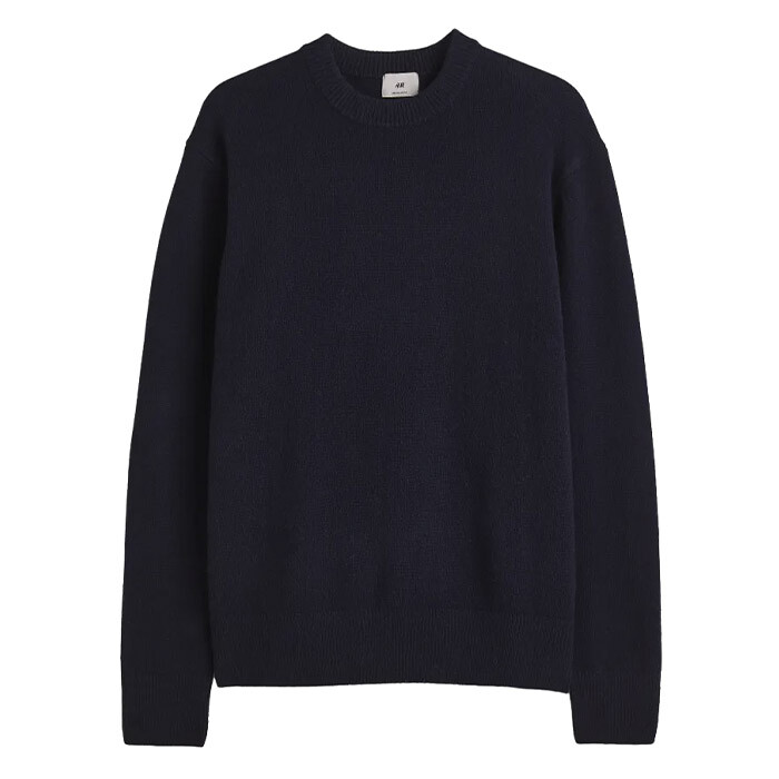 

Джемпер H&M Knit Wool, темно-синий