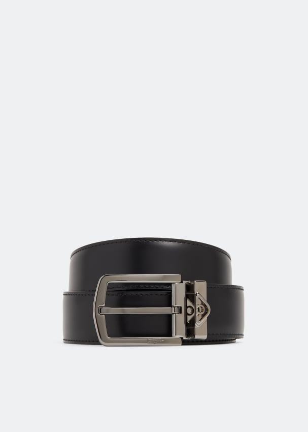 цена Ремень FERRAGAMO Reversible belt, черный
