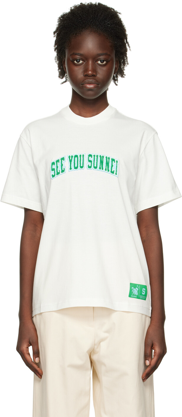 

Футболка Off-White с надписью See You Sunnei, Белый