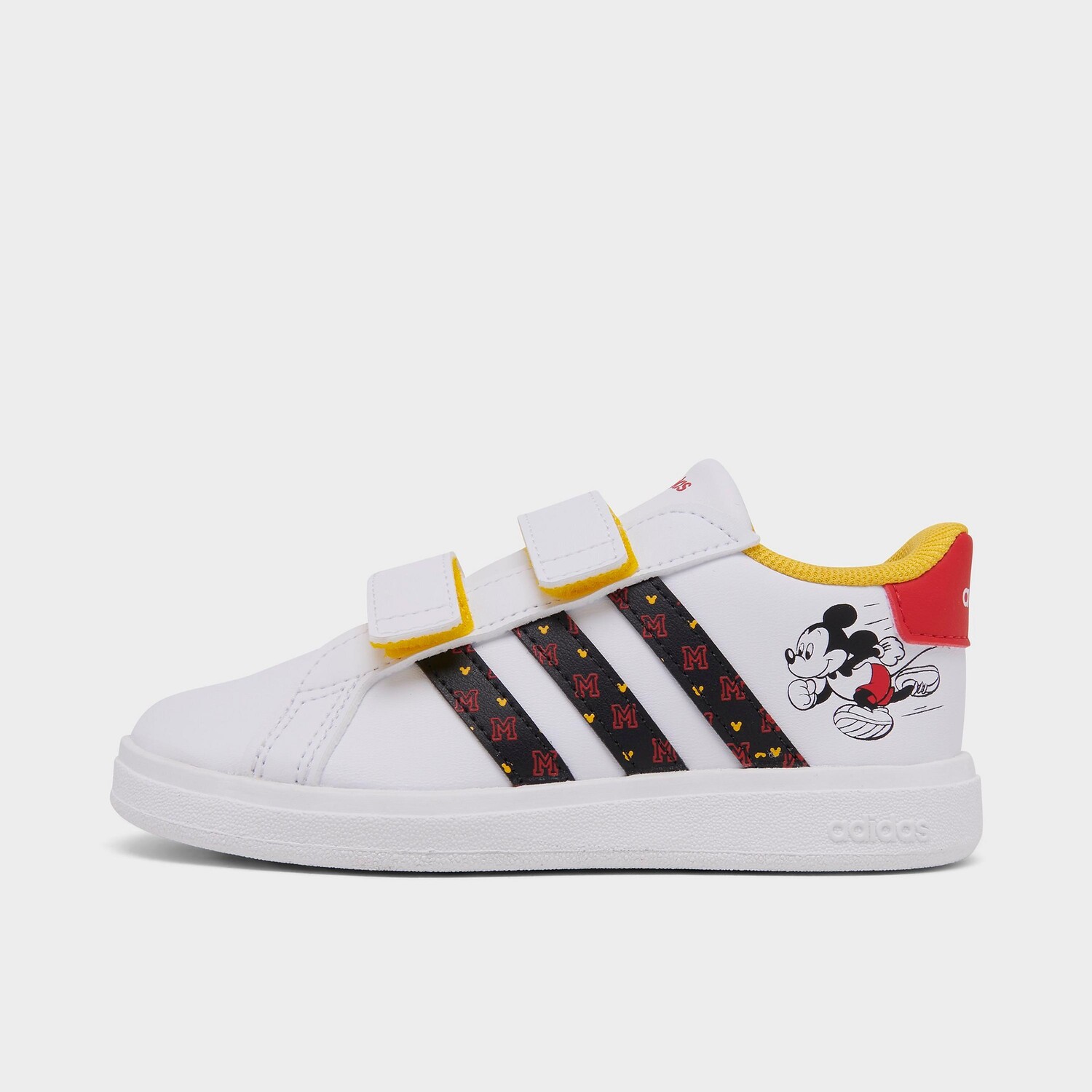 

Детская повседневная обувь Adidas x Disney Mickey Mouse Grand Court для малышей, белый