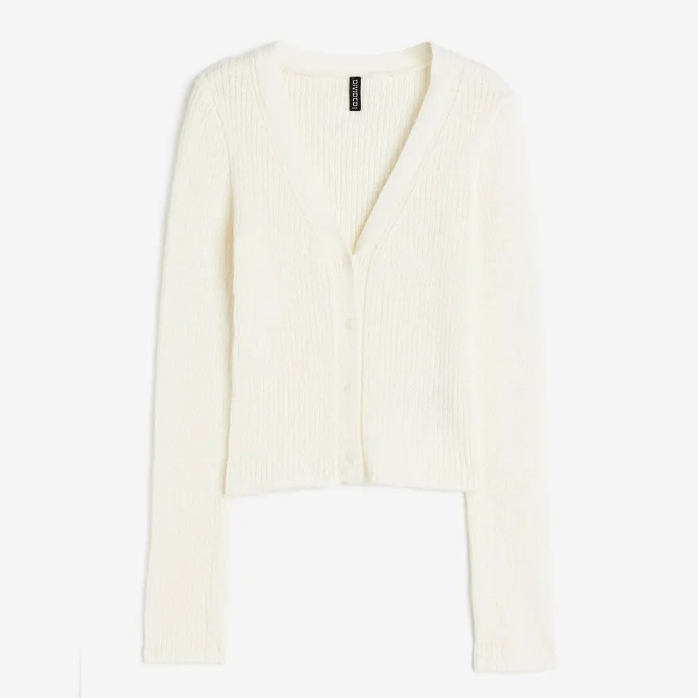 

Кардиган H&M Rib-knit, кремовый, Бежевый