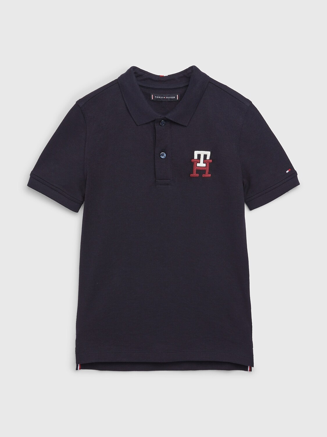 

Детское поло с монограммой и логотипом Tommy Hilfiger, небо пустыни