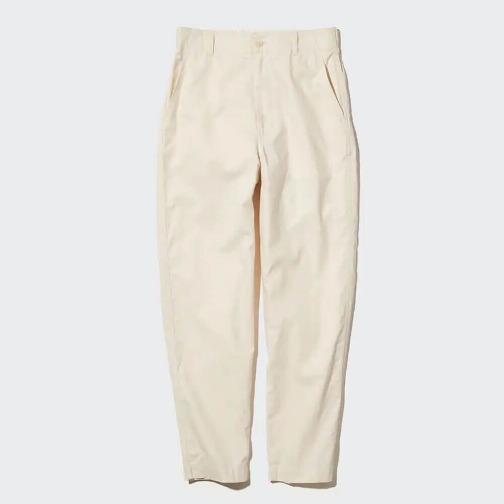 

Брюки Uniqlo Linen Cotton Blend Tapered, натуральный