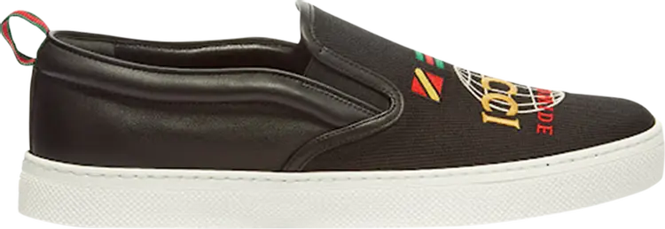 

Кроссовки Gucci Dublin Slip-On Worldwide Flag - Black, черный