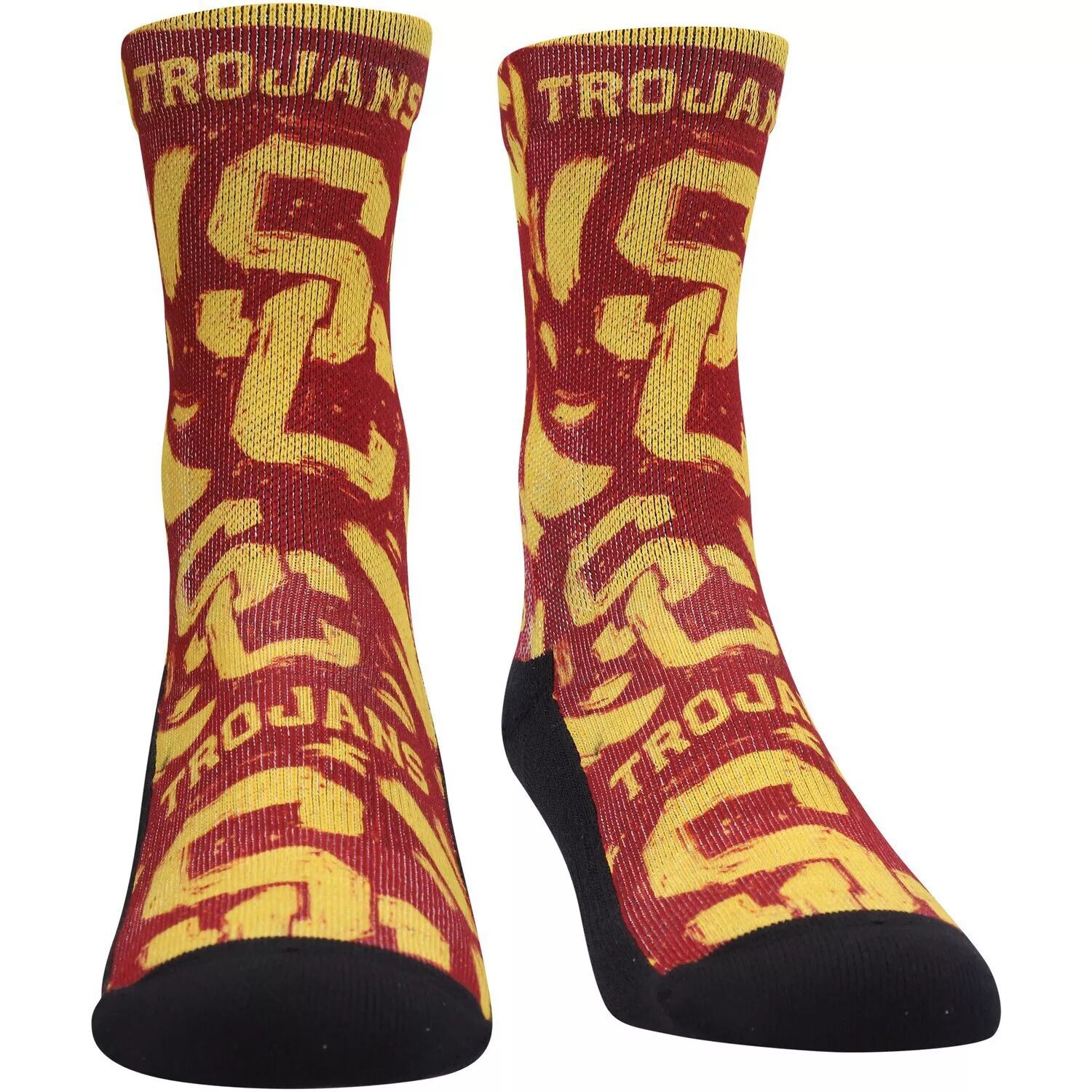 

Молодежные носки Rock Em Носки USC Trojans с логотипом и краской Crew Unbranded