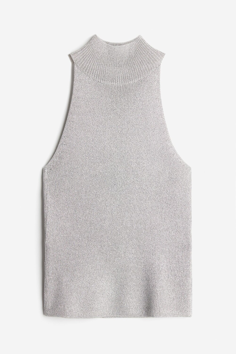 

Топ H&M Glittery Mock Turtleneck, серебристый