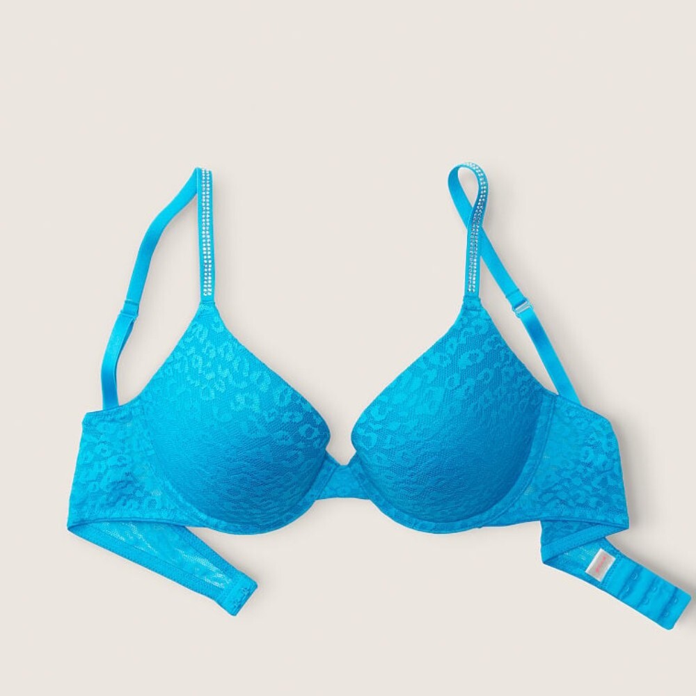 

Бюстгальтер на косточках Victoria's Secret Pink Wear Everywhere Push-up, синий
