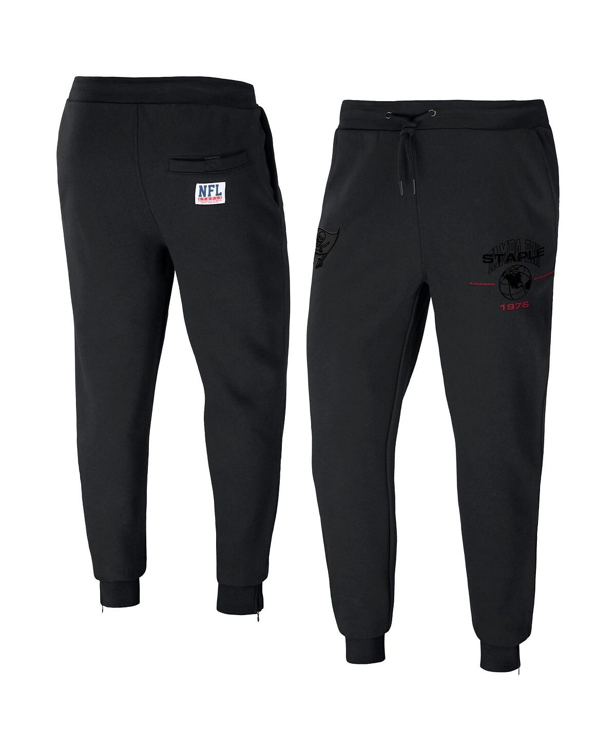 

Мужские флисовые брюки nfl x staple black tampa bay buccaneers с вышивкой fundamentals globe NFL Properties, черный