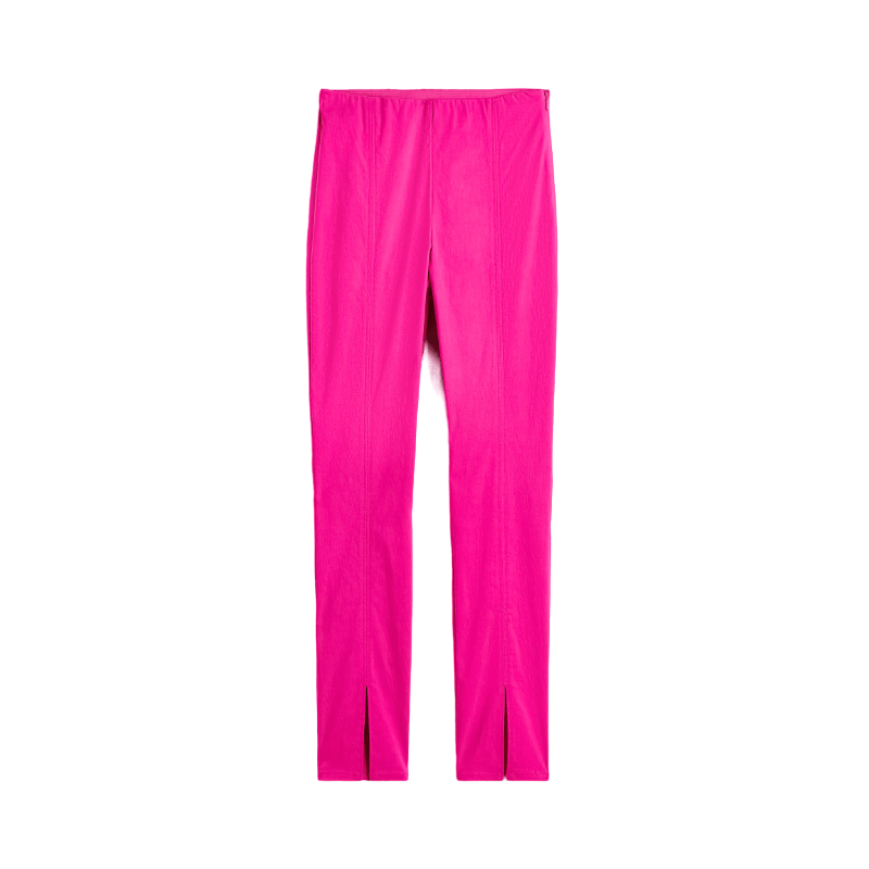 Брюки H&M Slim, фуксия капри женские летние узкие эластичные брюки до щиколотки повседневные брюки карандаш с цветочным принтом и высокой талией
