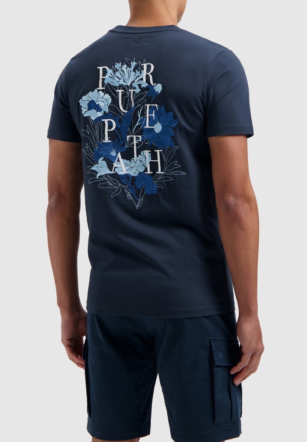

Футболка с принтом REGULAR FIT CREWNECK Pure Path, цвет navy