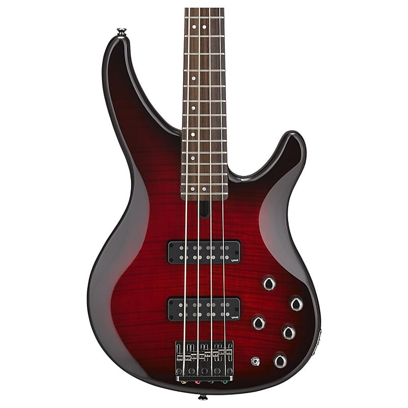 

Yamaha TRBX604FM 4-струнная бас-гитара, Flamed Maple, Dark Red Burst