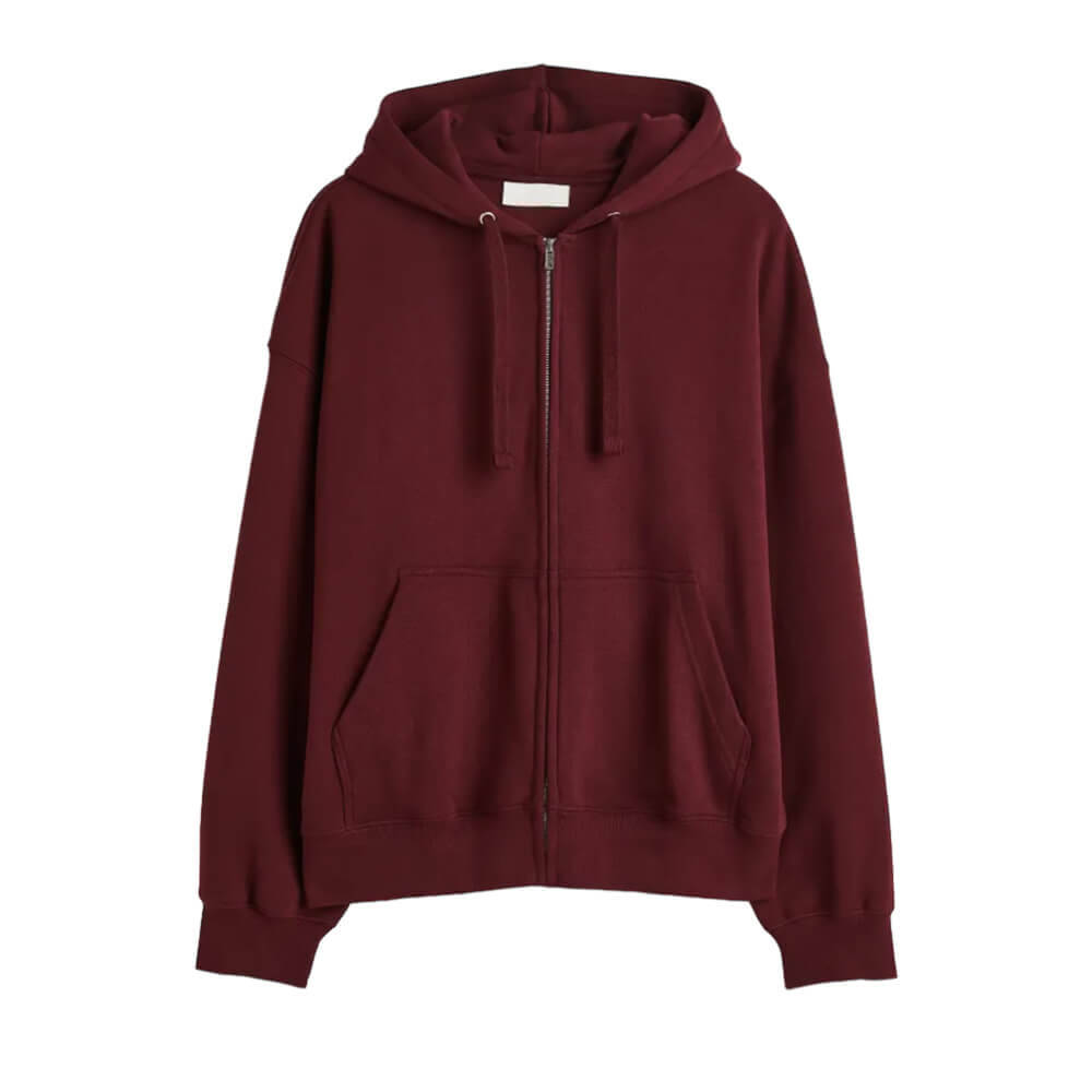 

Толстовка с капюшоном H&M Oversized Fit, бордовый