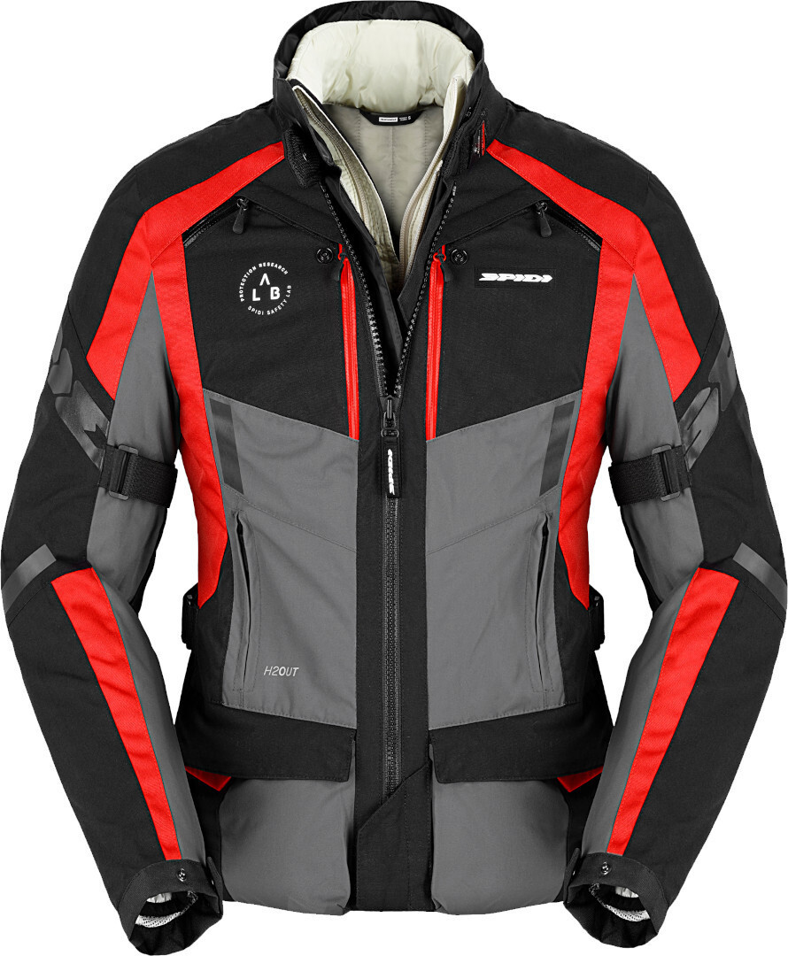 

Spidi 4 Season Evo H2Out Дамы Мотоцикл Текстиль куртка, черный/серый/красный