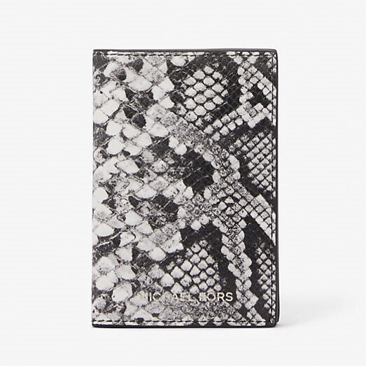 

Кошелек Michael Kors Varick Snake-Embossed Leather, черный