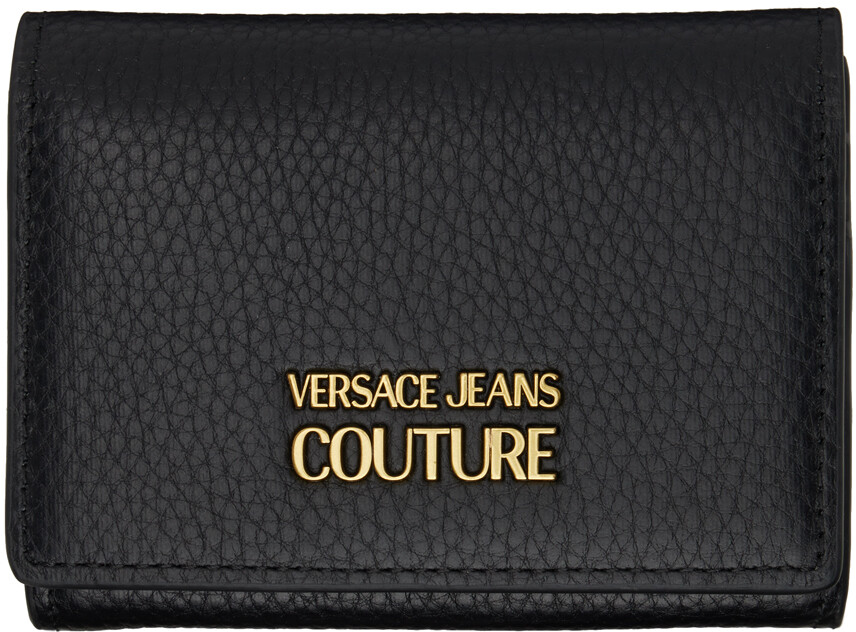 

Черный кошелек с логотипом Versace Jeans Couture