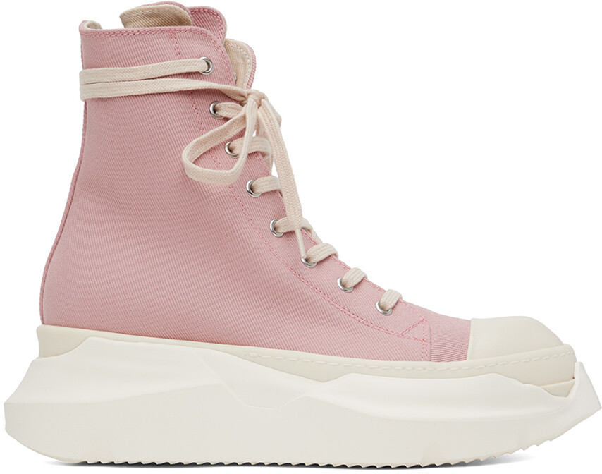 

Розовые кеды с абстрактным принтом Rick Owens Drkshdw