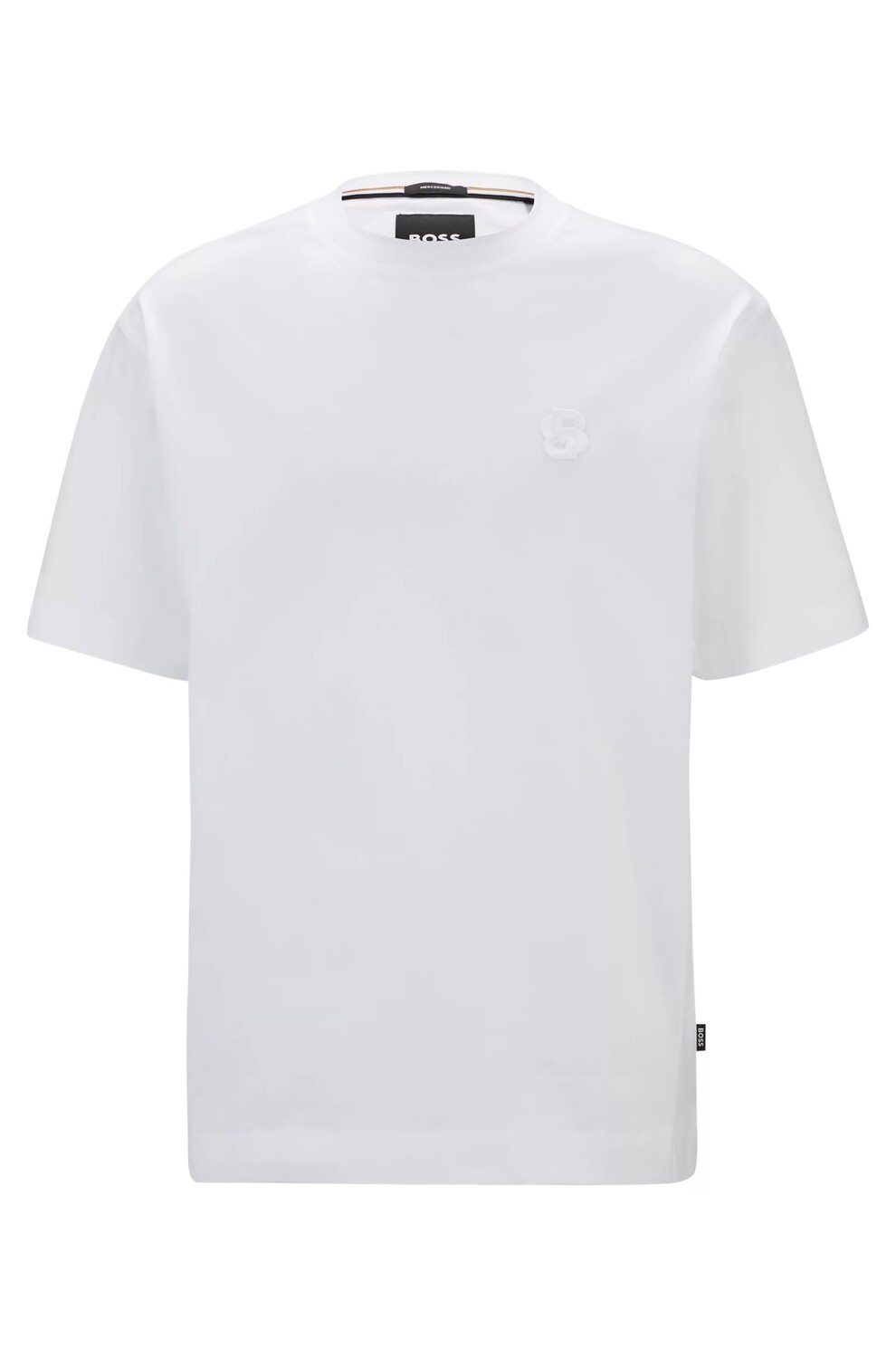 

Футболка Boss Oversize-fit Mercerized-cotton With Double Monogram, белый