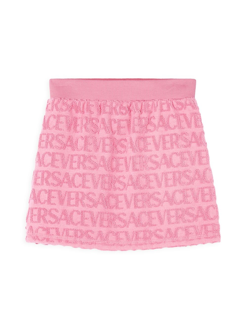 

Юбка из махровой ткани с логотипом для маленьких девочек Versace
