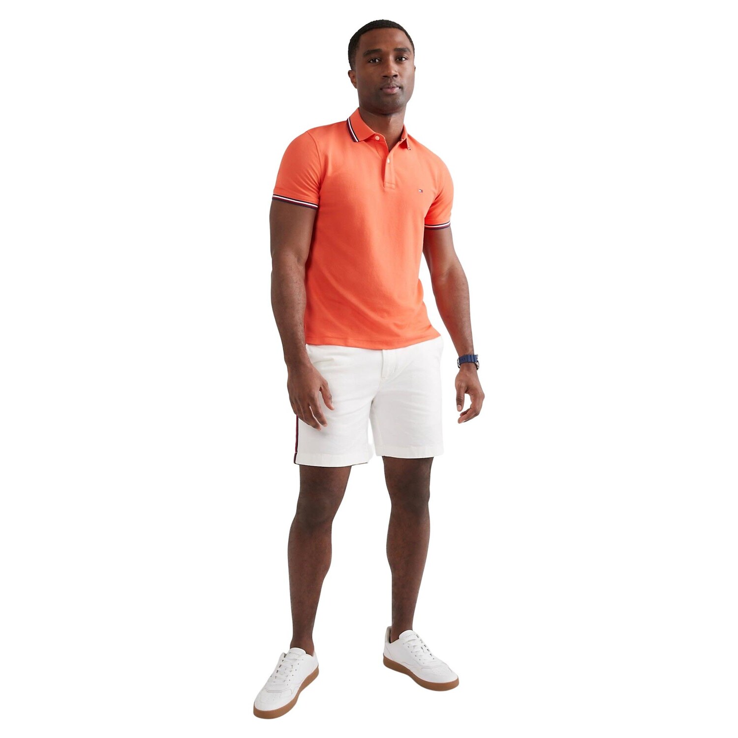 

Поло Tommy Hilfiger Tommy Tipped Regular Fit, персиково-оранжевый