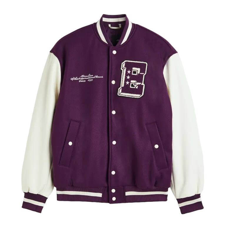 

Куртка H&M Baseball, темно-фиолетовый