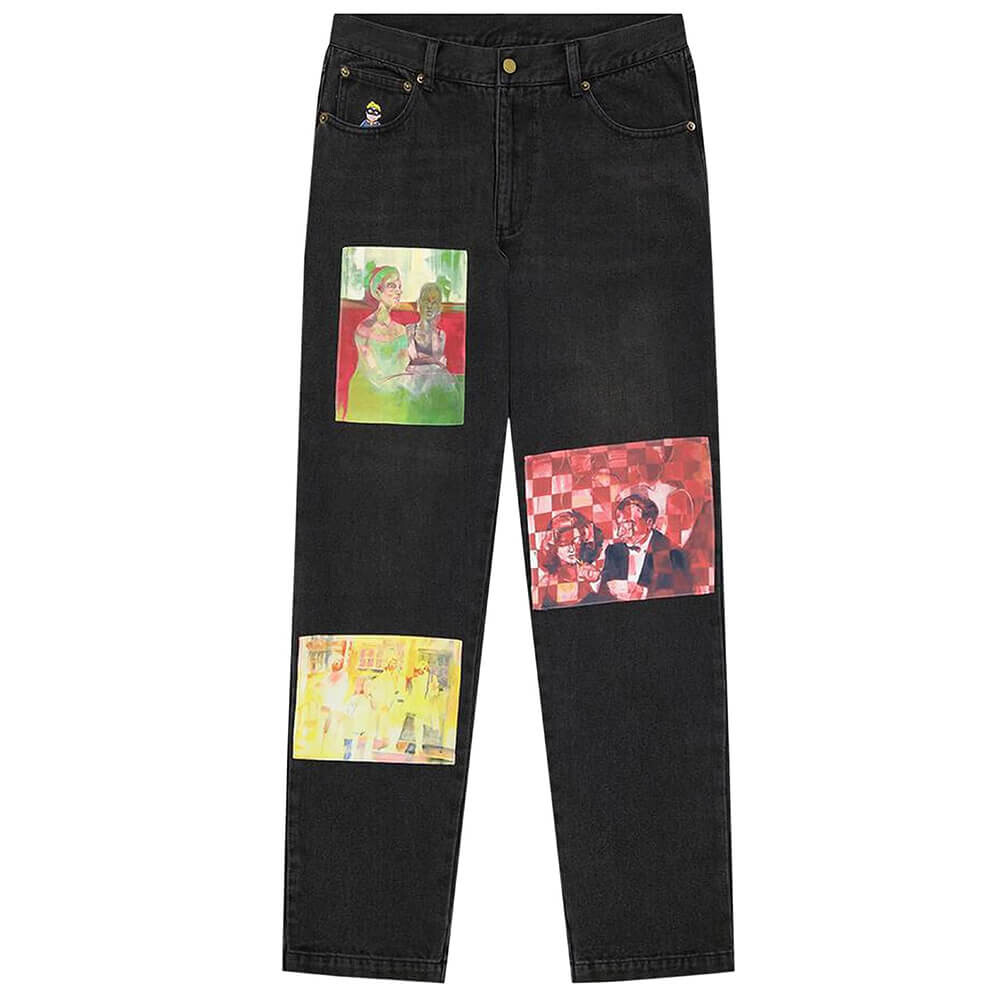 

Джинсы KidSuper Patchwork, черный