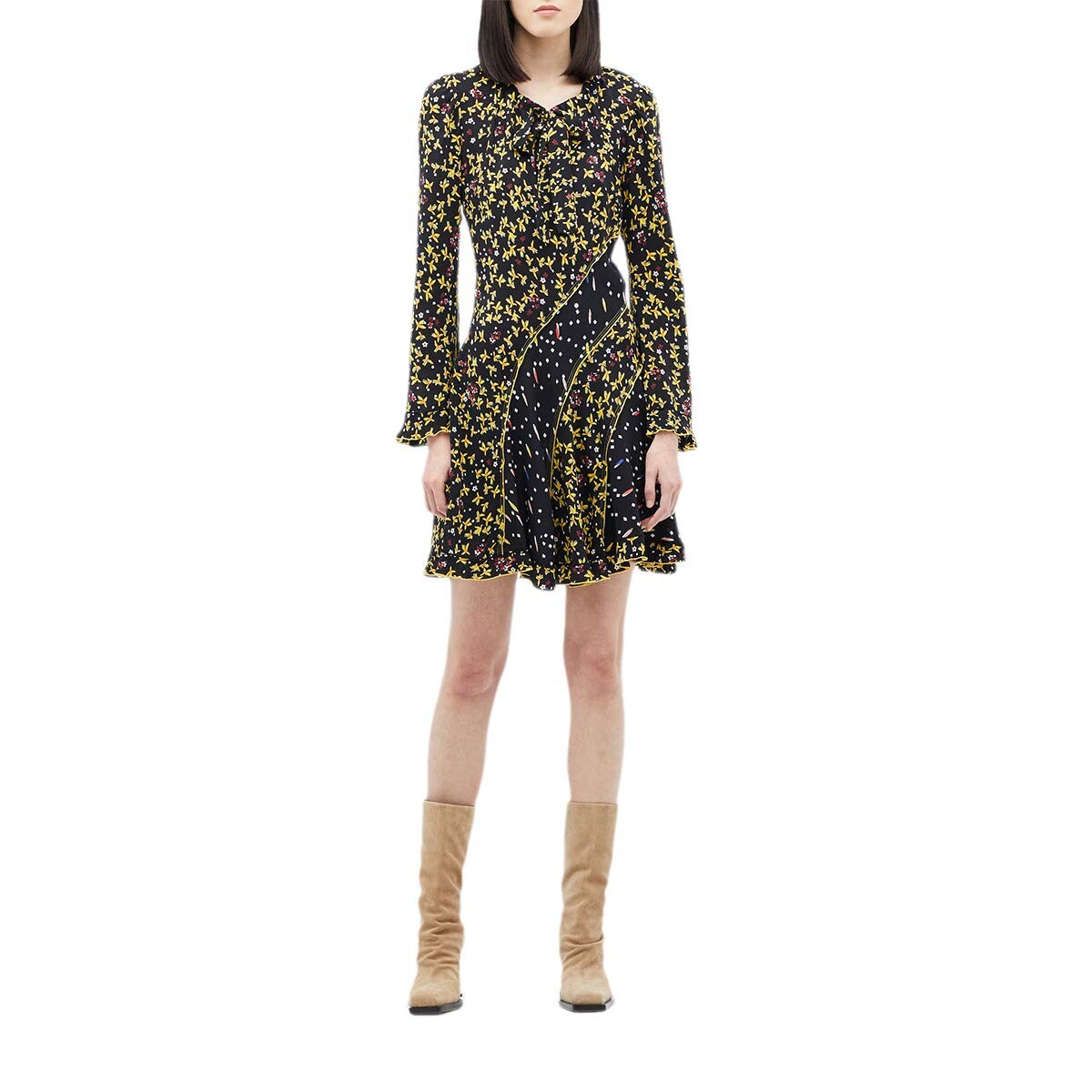 

Платье Derek Lam 10 Crosby, Catia Mixed Print Dress