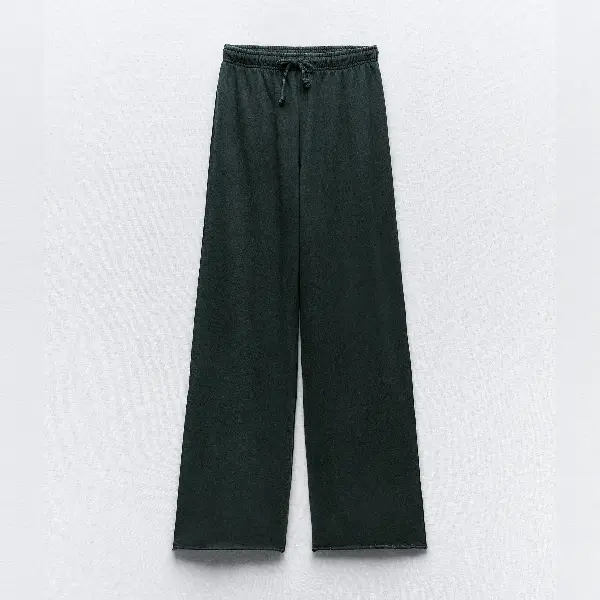 Брюки Zara Faded-effect Plush Jogger, темно-серый