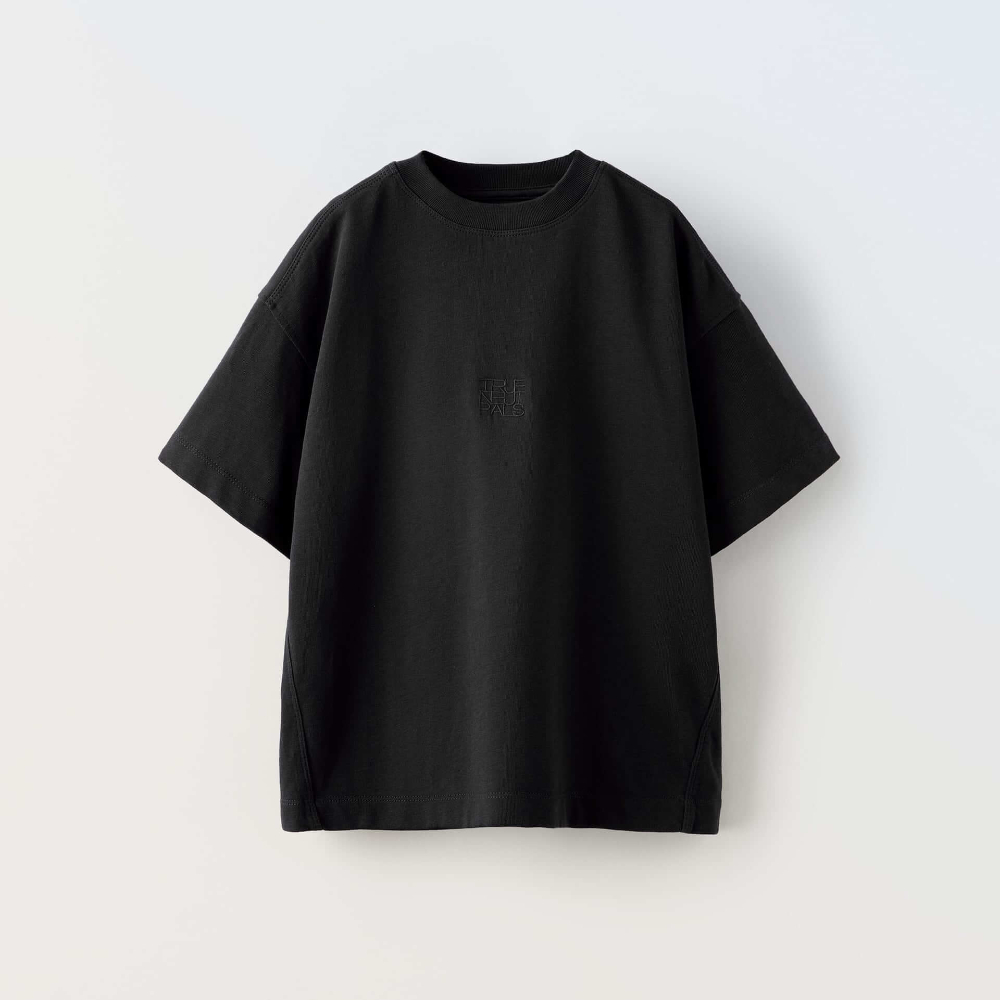 Футболка Zara True Neutrals Embroidered, черный свитер zara true neutrals embroidered серый
