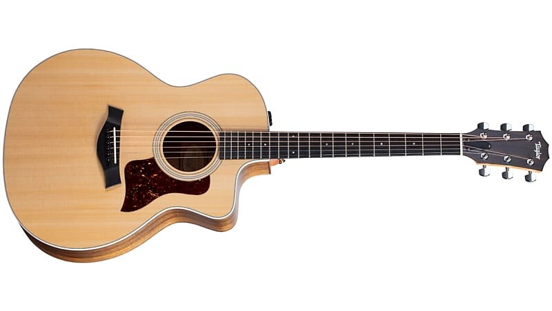 

Акустическая электрогитара Taylor 214ce-K Grand Auditorium в разрезе с жесткой сумкой Taylor