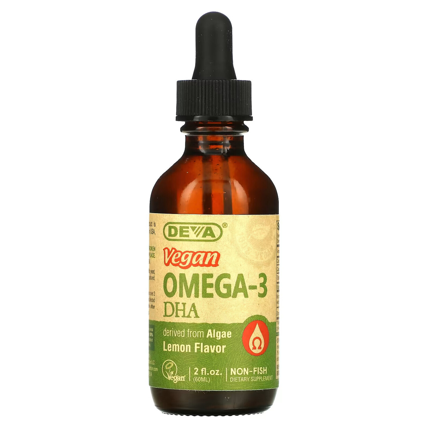 

Deva, веганские кислоты Omega-3 ДГК, с лимонным вкусом, 60 мл (2 жидк. унции)
