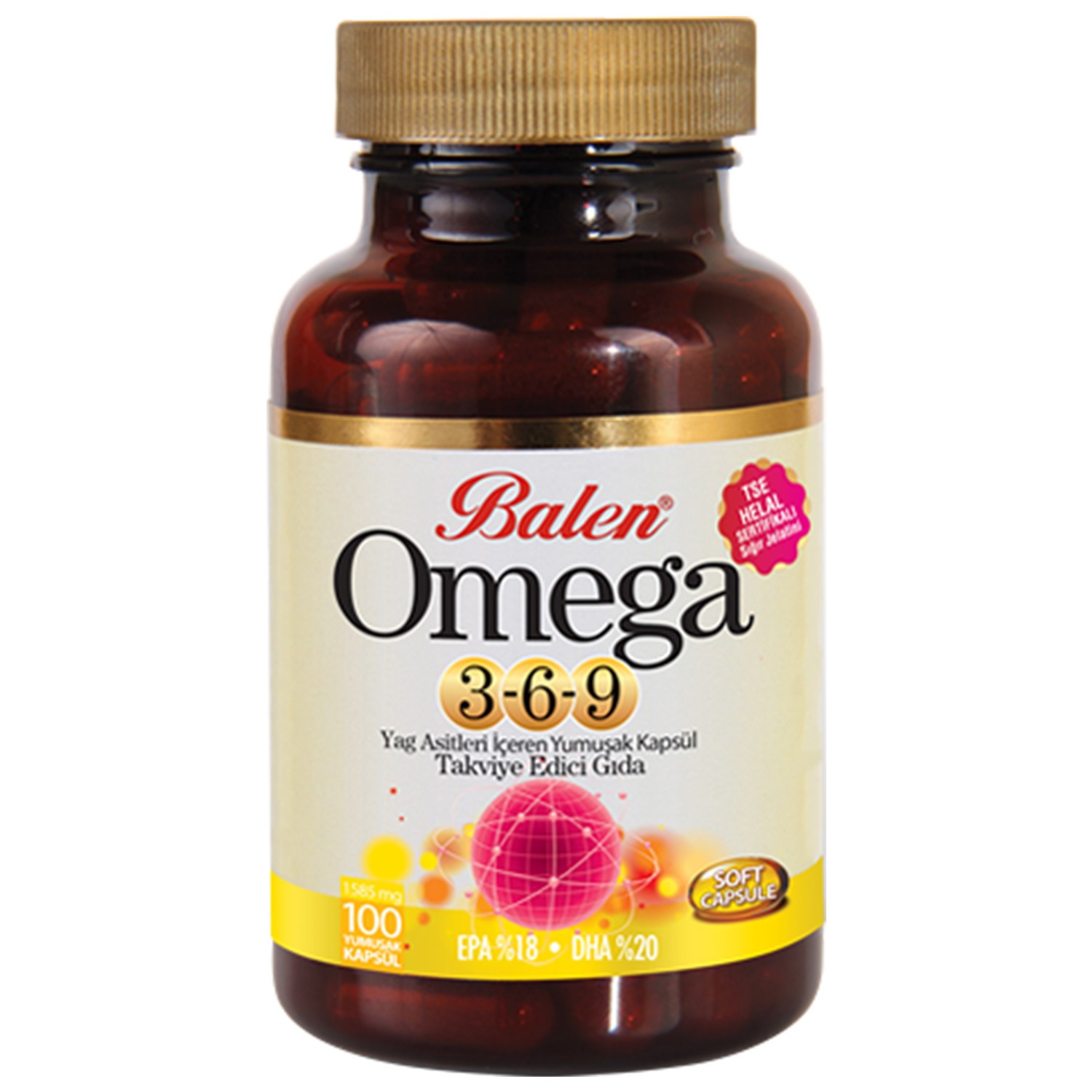 Рыбий жир Balen Omega 3-6-9, 100 капсул, 1585 мг рыбий жир balen omega 3 6 9 60 капсул 1585 мг