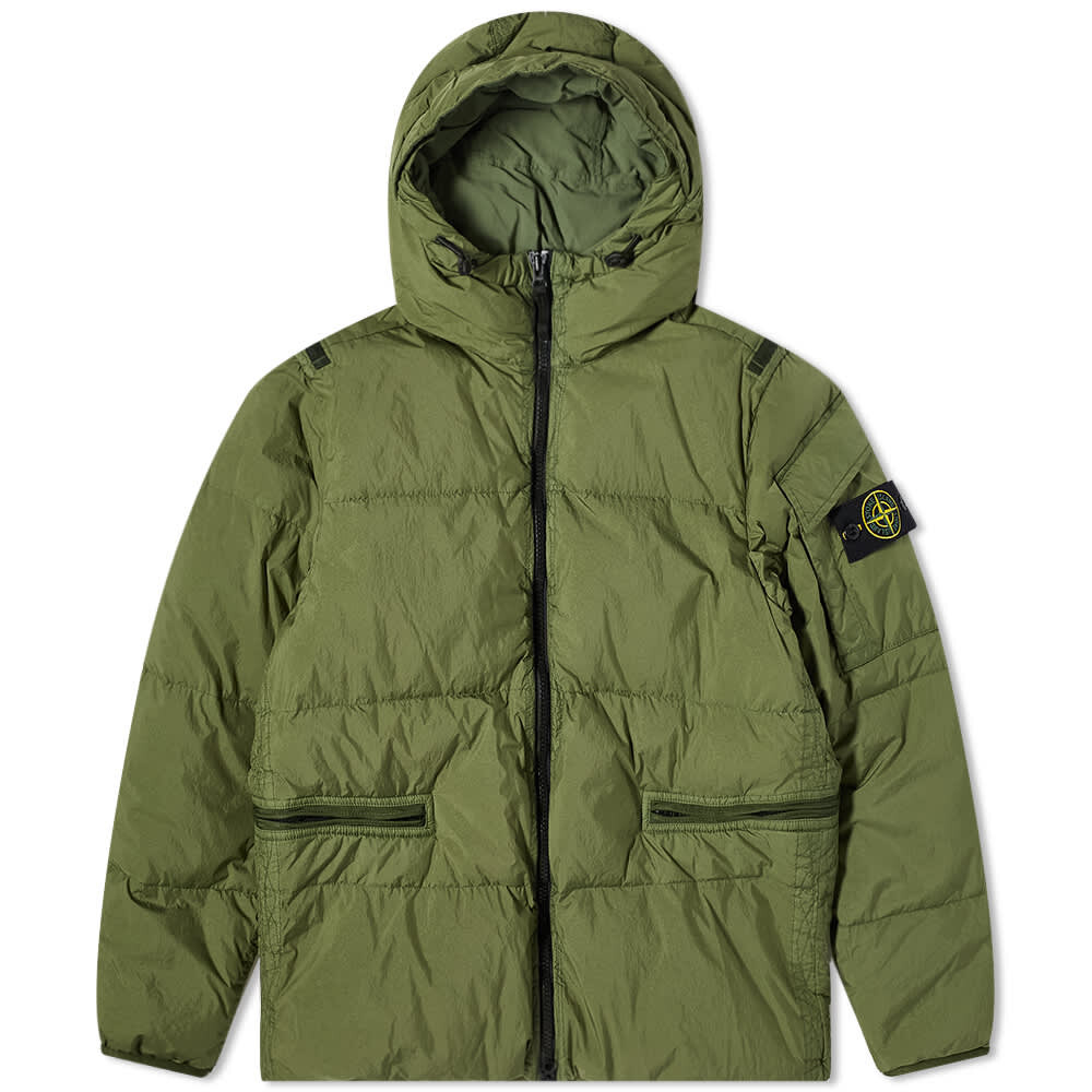 

Пуховик из мятого репса Stone Island