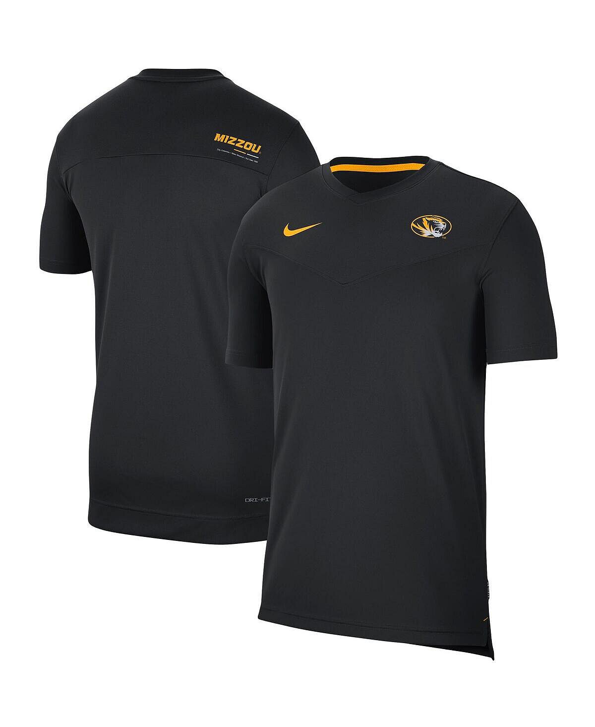 

Мужская черная футболка missouri tigers coach uv performance Nike, черный