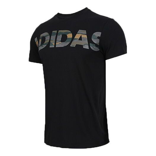 

Футболка Adidas Logo Large Alphabet Printing Short Sleeve Black, Черный