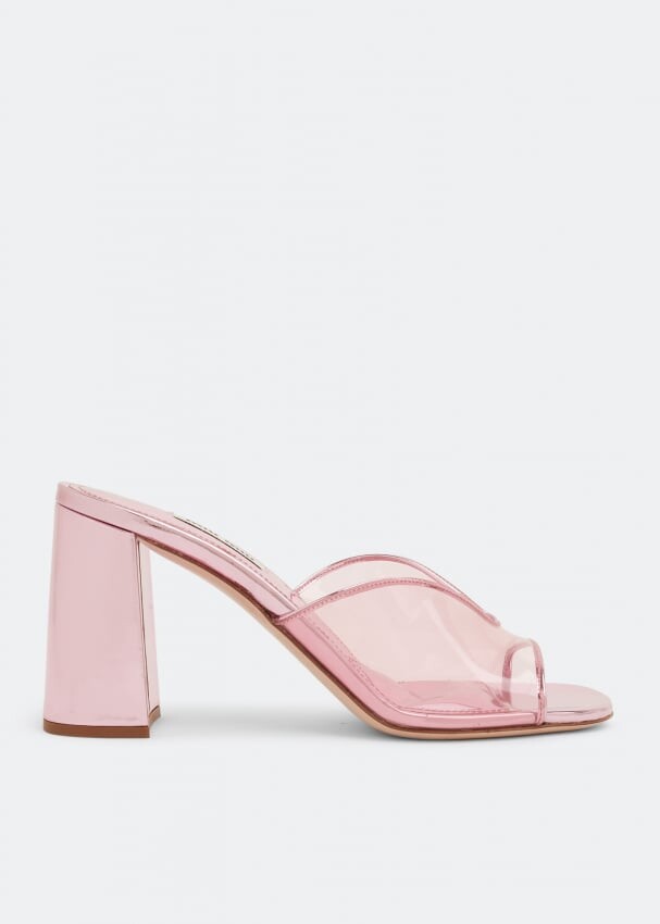 

Сандалии MIU MIU Metallic leather sandals, розовый