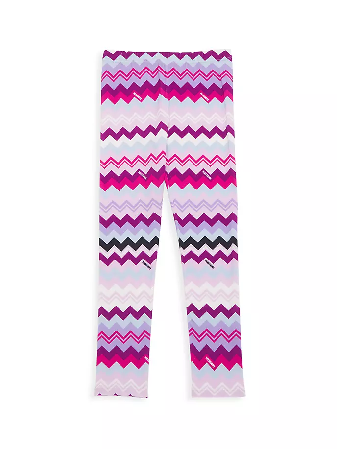 

Леггинсы с шевроном для маленьких девочек и девочек Missoni, фиолетовый