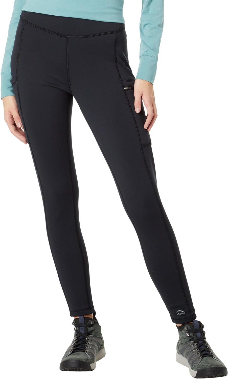 

Primaloft ThermaStretch Флисовые узкие брюки с карманами L.L.Bean, черный