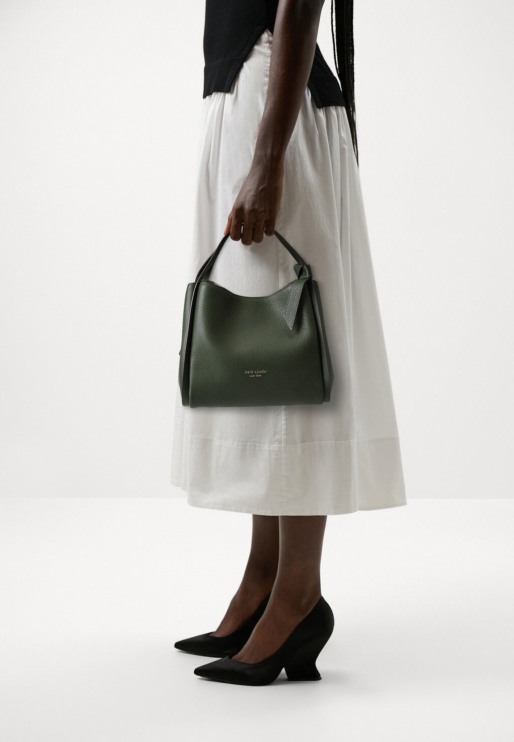

Сумка на плечо Knott Pebbled Medium Crossbody Tote kate spade new york, цвет bonsai tree