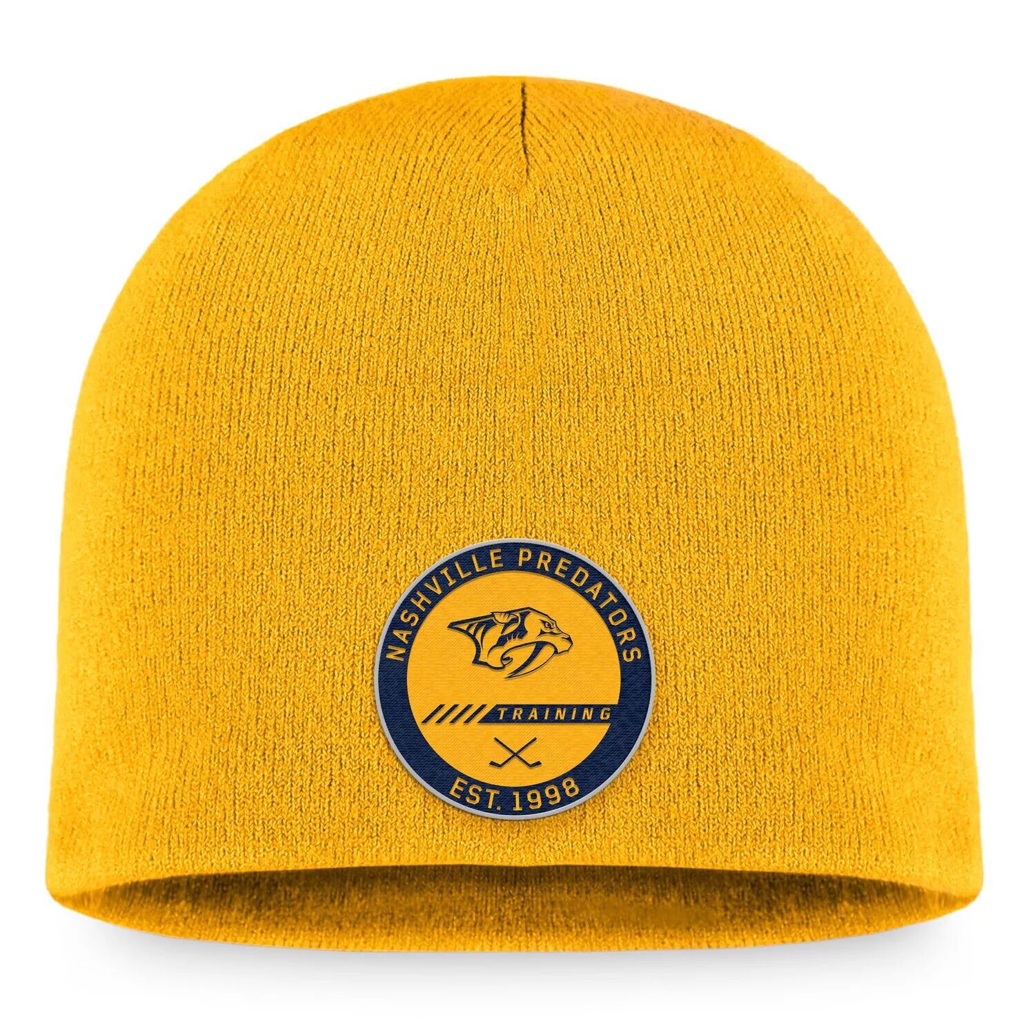 

Мужская золотая фирменная шапка Fanatics Nashville Predators Authentic Pro Training Camp Practice Beanie