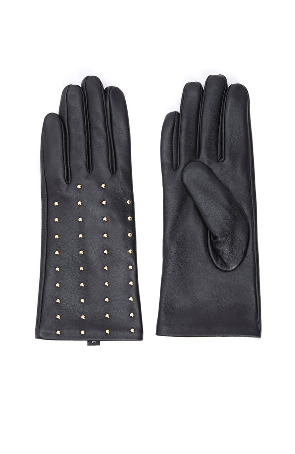 перчатки gaffer кожаные черные Черные женские кожаные перчатки Divarese
