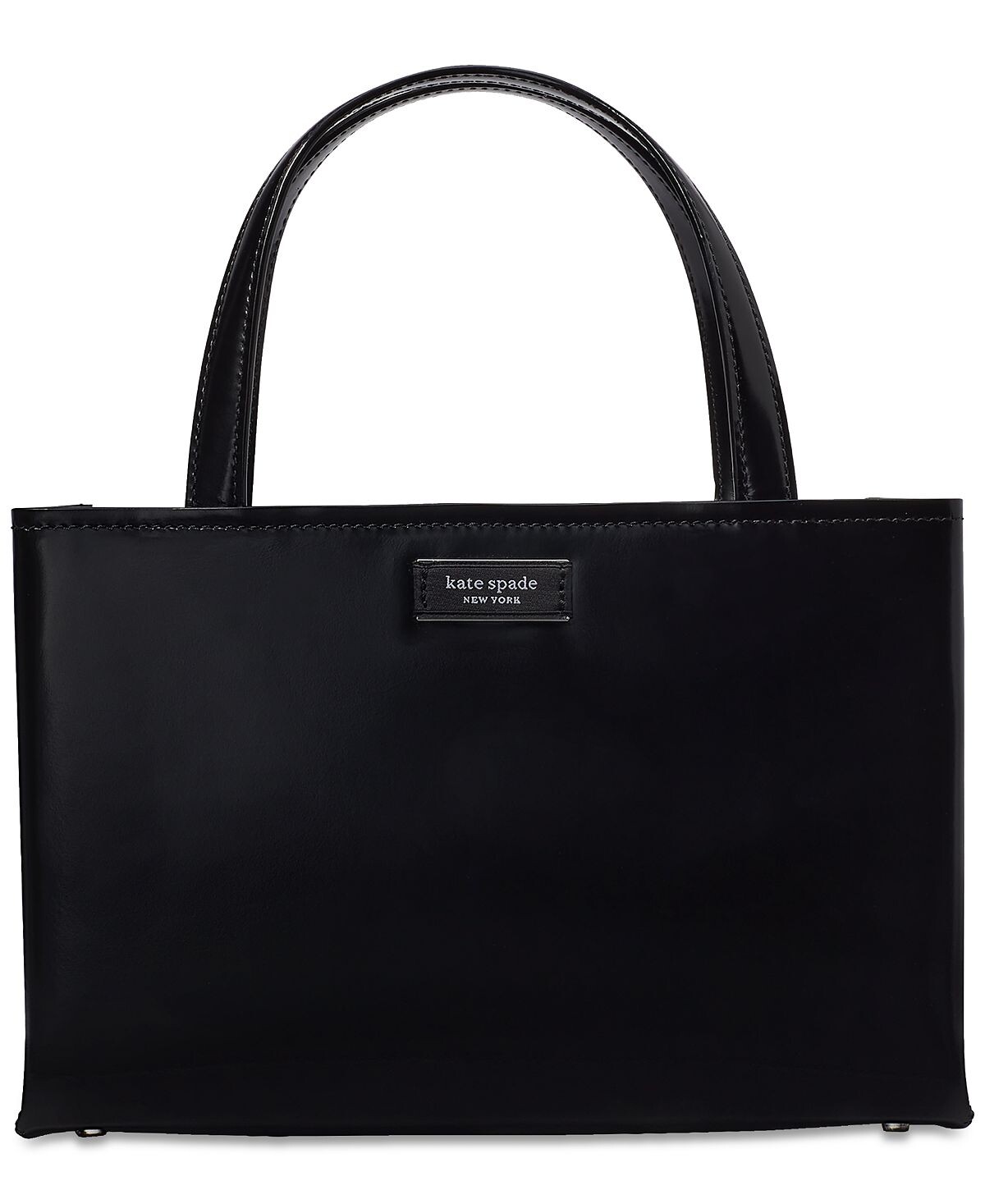

Маленькая кожаная сумка-тоут Sam Icon Spazzolato kate spade new york, черный