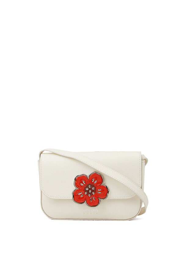 

Женская кожаная сумка boke flower с белым логотипом Kenzo