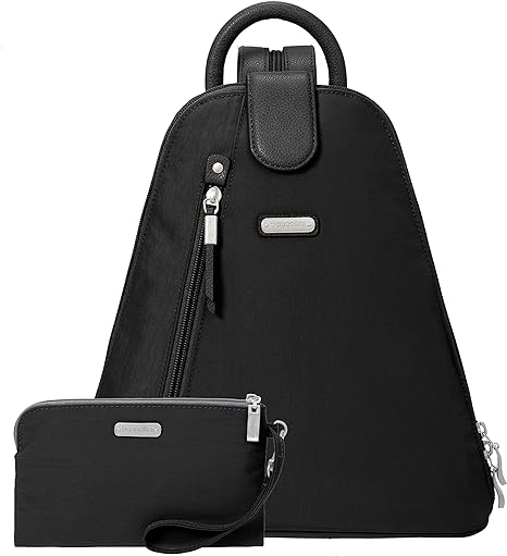 Женский рюкзак Baggallini Metro с сумками на запястье для телефона с RFID-меткой, черный