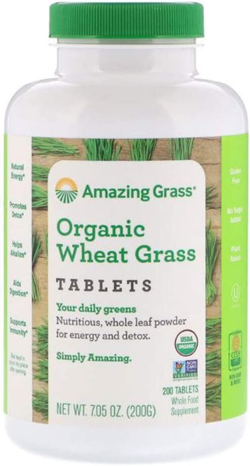 

Органические ростки пшеницы Amazing Grass Organic, 200 таблеток