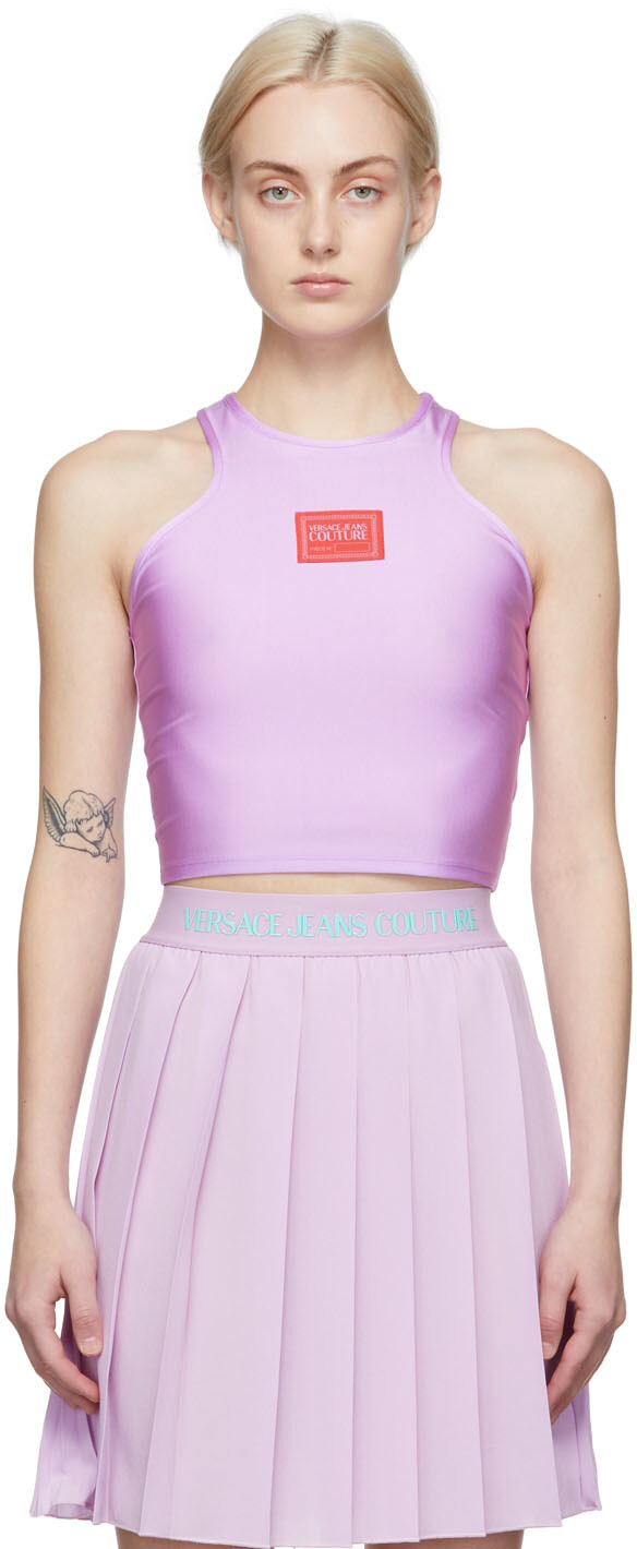 

Фиолетовая майка с логотипом Versace Jeans Couture