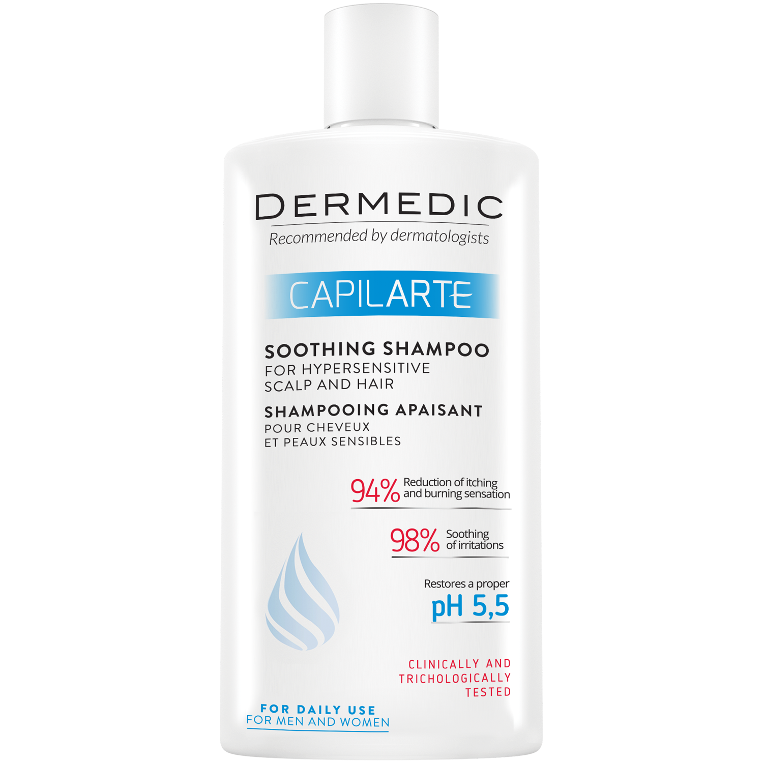 Dermedic Capilarte успокаивающий шампунь для гиперчувствительной кожи, 300 мл дермедик капиларте успокаивающий шампунь для волос и чувствительной кожи головы 300 мл dermedic dermedic capilarte soothing shampoo for sensitive and irritated scalp 300 мл
