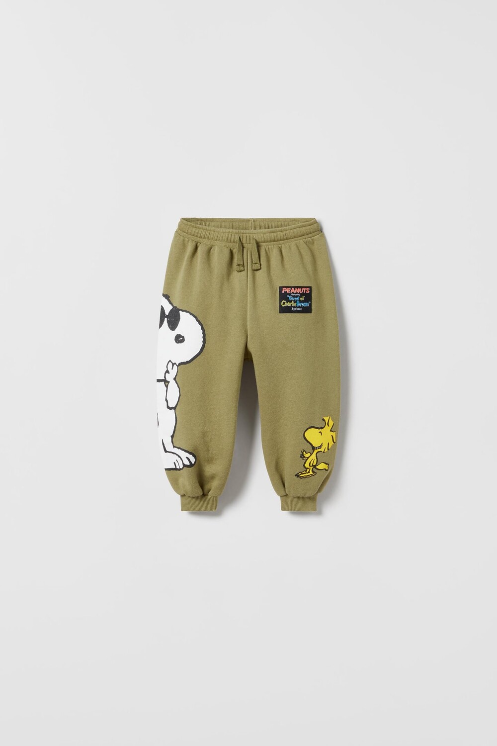

Брюки-джоггеры snoopy peanuts ZARA, зеленый