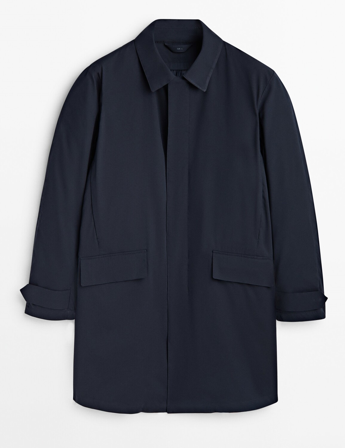 

Плащ Massimo Dutti 3-layer With Detachable Interior, темно-синий