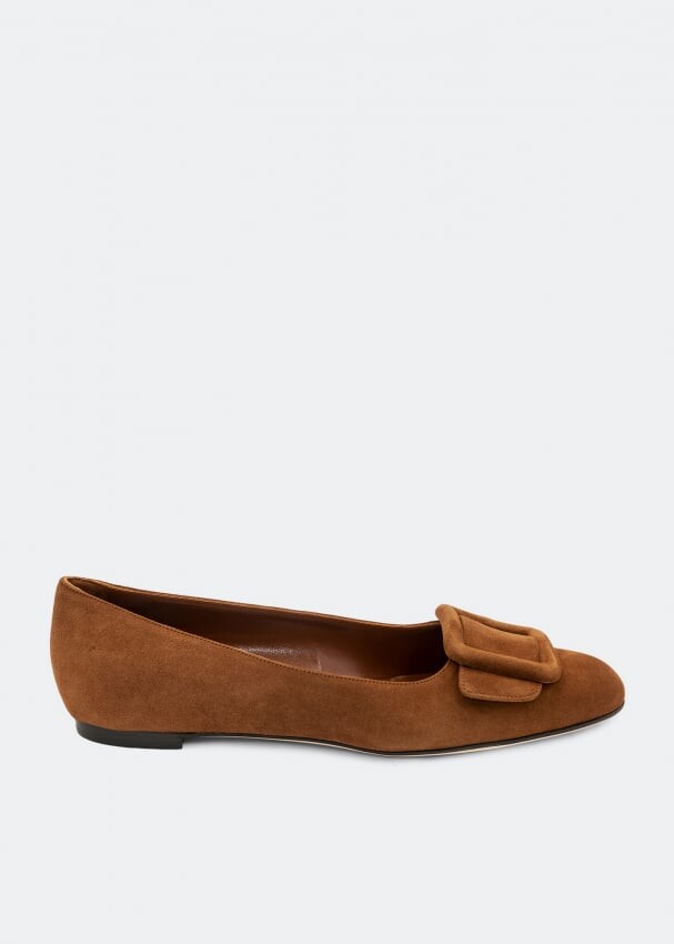 

Балетки MANOLO BLAHNIK Maydi ballet flats, коричневый