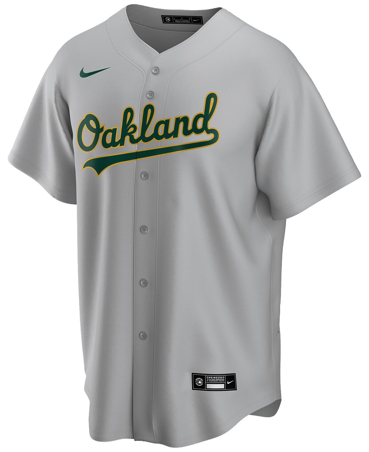 

Мужская официальная пустая копия джерси oakland athletics Nike, серый
